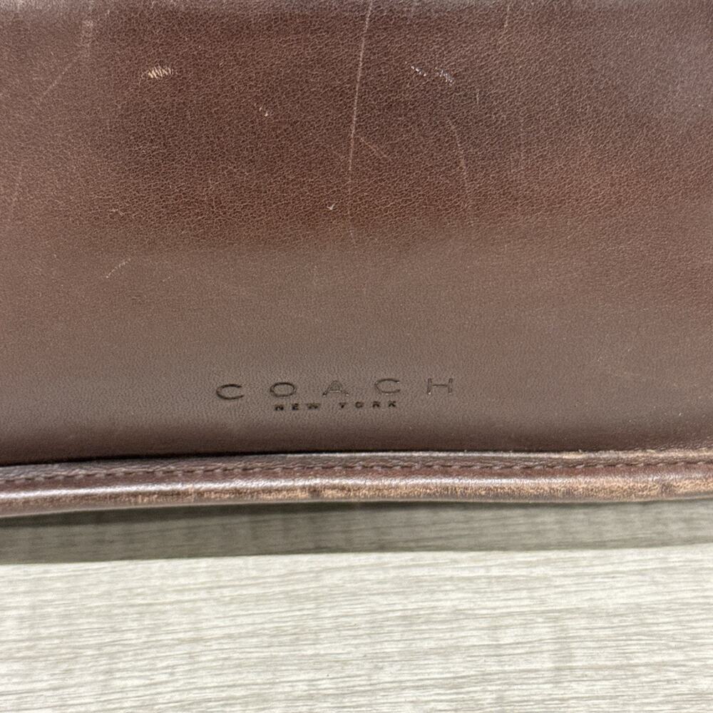 Vintage COACH Tribeca 9098 Brown Leather Tote USA Hangtag Shoulder Bag - Picture 3 of 16